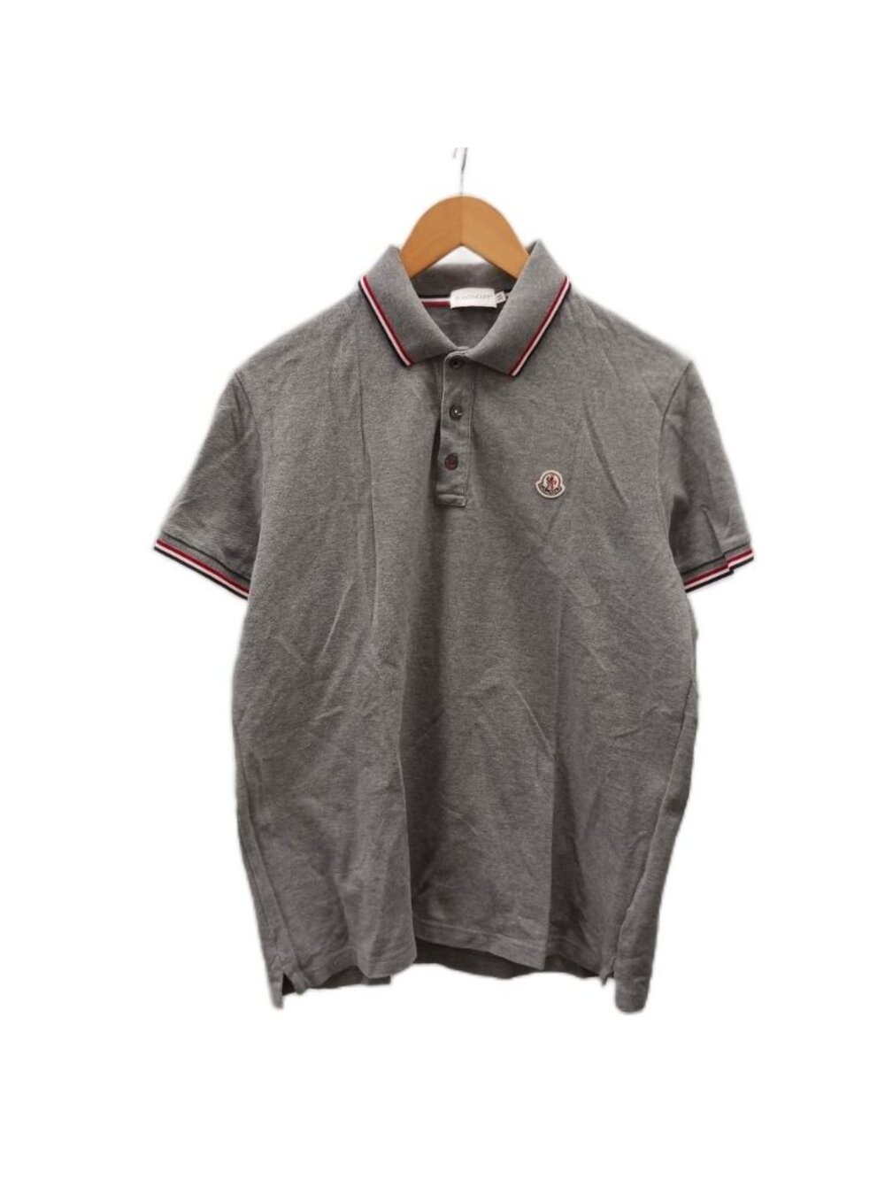 Moncler Maglia Polo Manica Corta Shirt Short Sleeve Logo Gray XL